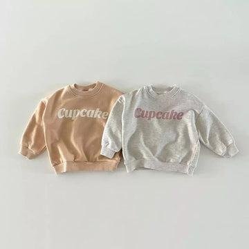 CUPCAKE Baby Slogan Simple Casual Sweatshirt