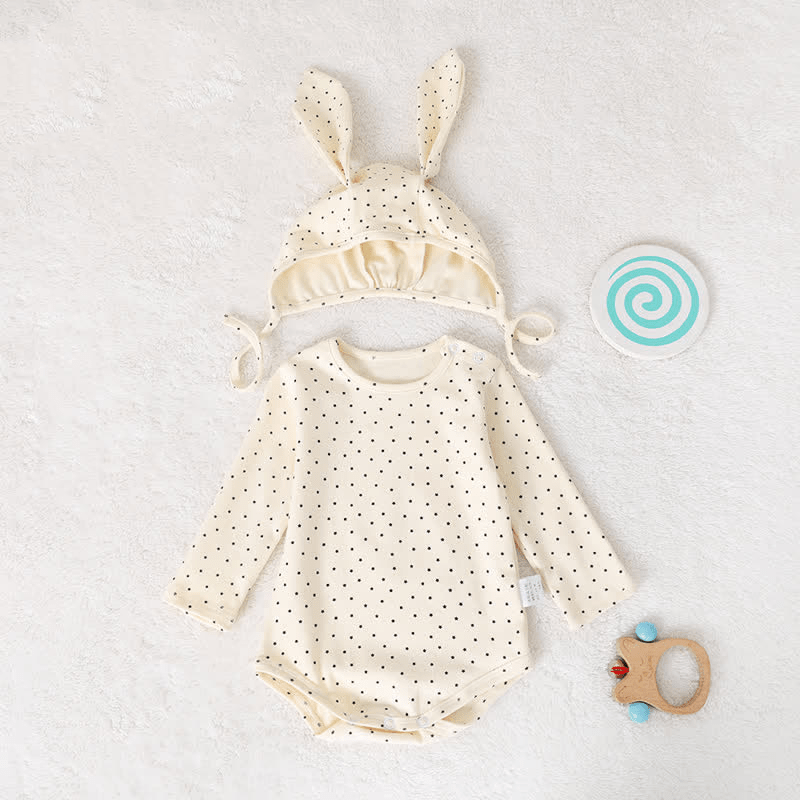 Baby Star Bunny Newborn Bodysuit with Hat