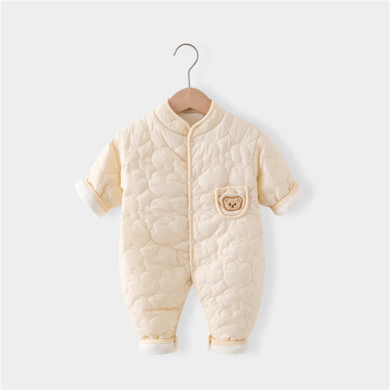 Baby Quilted Pocket Bear Romper