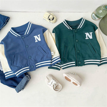 N Baby Letter Baseball Jacket