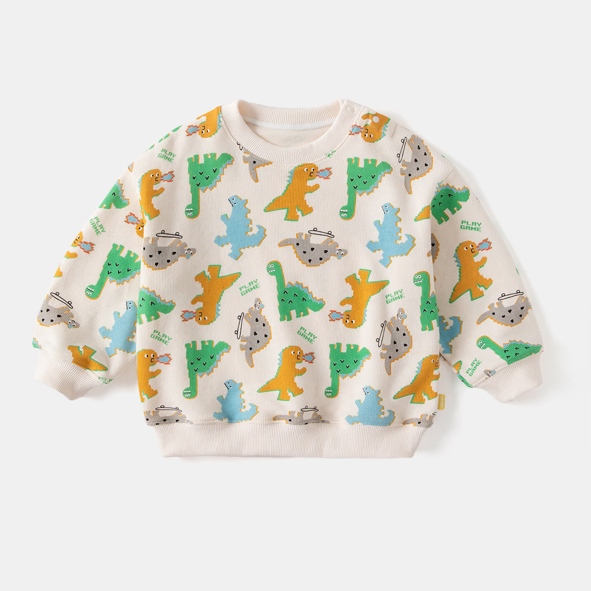 Baby Toddler Boy Dinosaur Colorful Slogan Sweatshirt