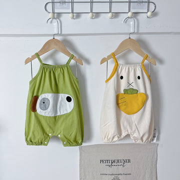 Baby Carrot Eyes Sling Romper