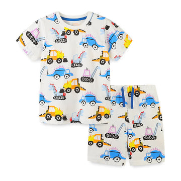 Toddler Boy Dino Cars Tee and Shorts Set