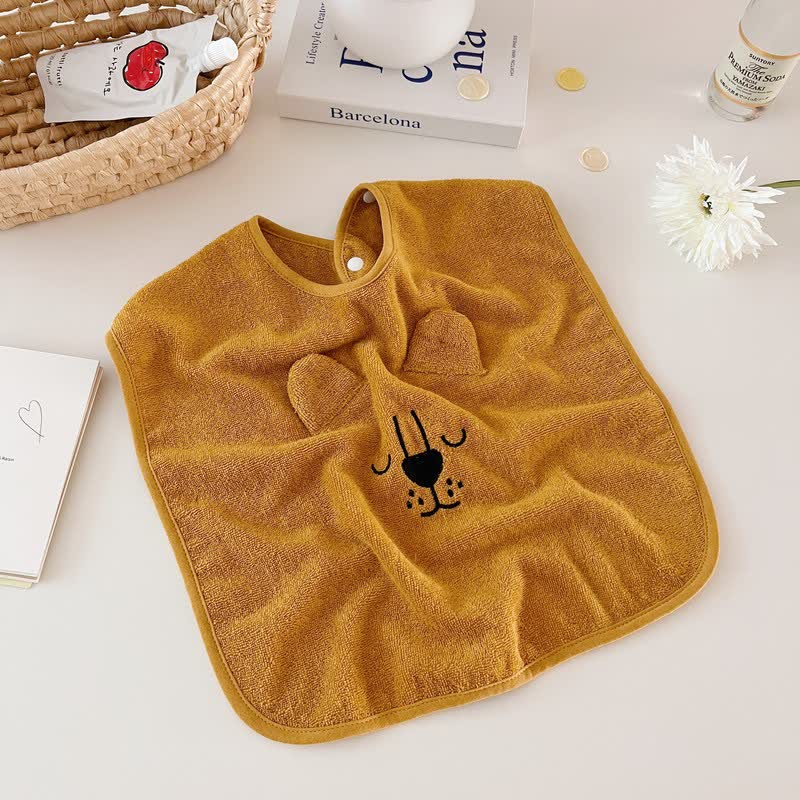 Baby Animal Coral Fleece Bib 1 Piece