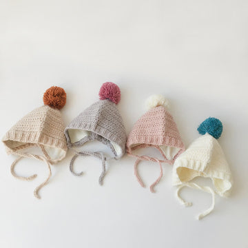 Baby Pompom Knitted Beanie