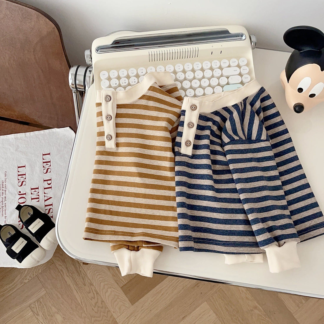 Baby Toddler Striped Button T-shirt