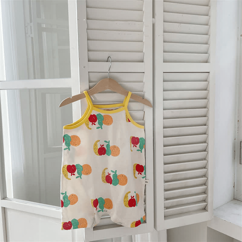 Baby Fruit Coconut Tree Sling Romper