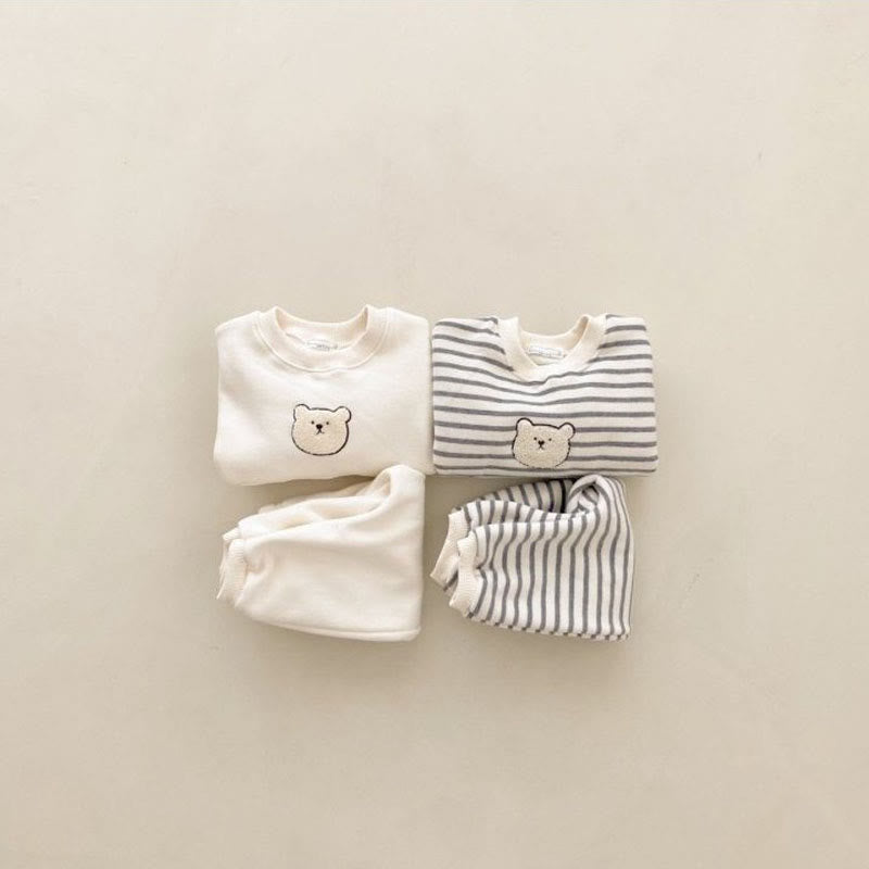 Baby Bear Striped Pocket 2 Pieces Set