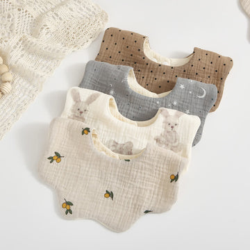 Cotton Muslin Skin-friendly Absorbent Bib 1 Piece