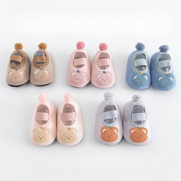 Baby Embroidered Bear Pre-walker Shoes