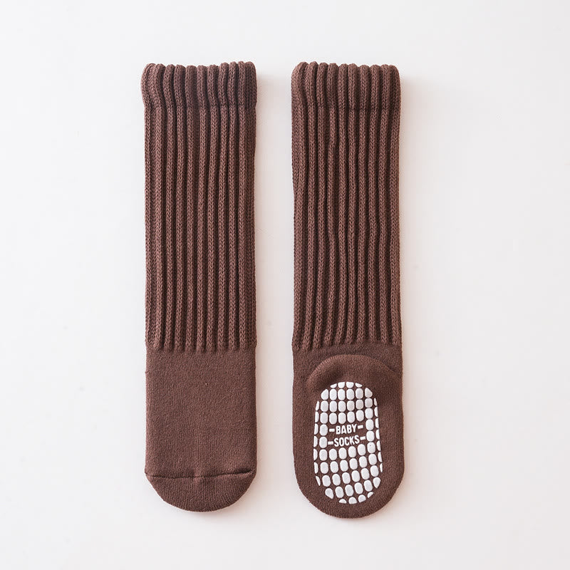 Baby Winter Solid Color Antiskid Middle Socks