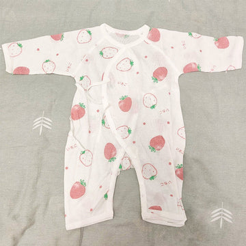 Baby Strawberry Pink Kimono Romper