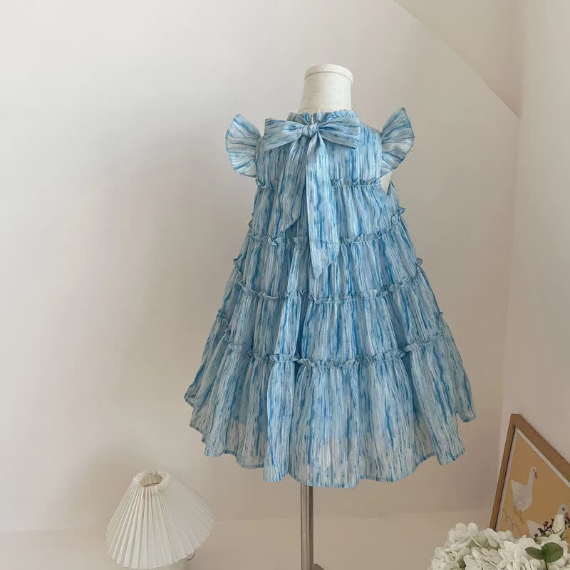 Toddler Girl Ruffle Pleated A Line Dress