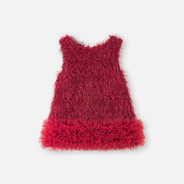 Toddler Girl Sleeveless Fluzzy Dress