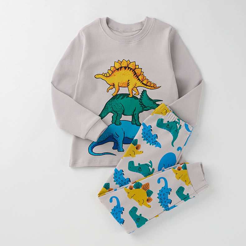 Toddler Multicolor Dinosaur Pajamas Set