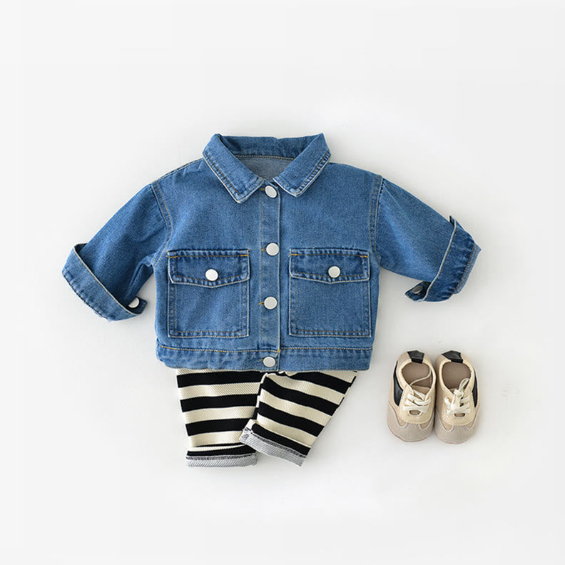 BANANA Baby Fruit Denim Lapels Coat