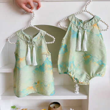 Baby Ancient Costume Tassel Bodysuit