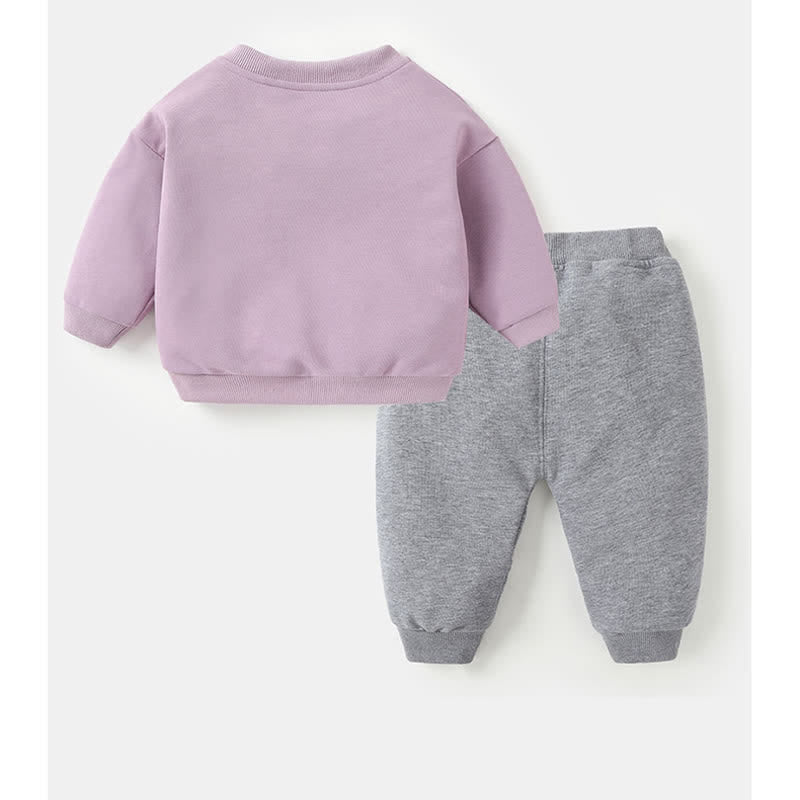 Baby Flower Fox Sweatshirt and Pants Set