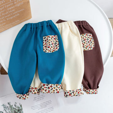 Toddler Girl Flower Pocket Loose Pants