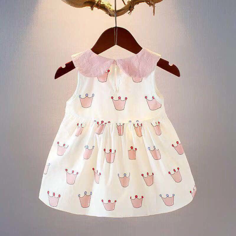 Baby Crown Lapel Collar Dress