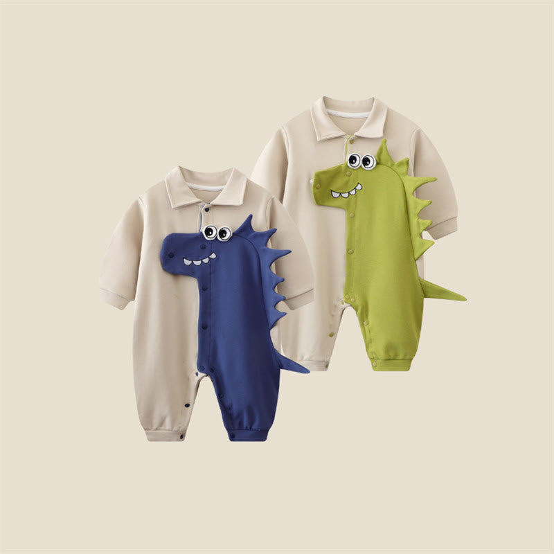 Baby Lapels Lovely Dinosaur Romper