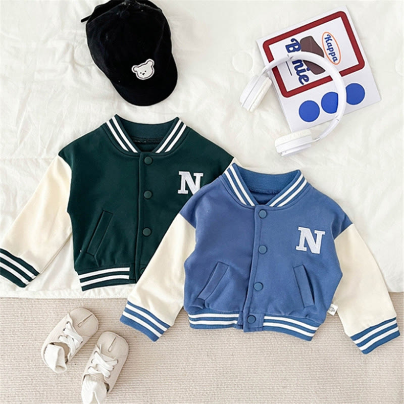 N Baby Letter Baseball Jacket