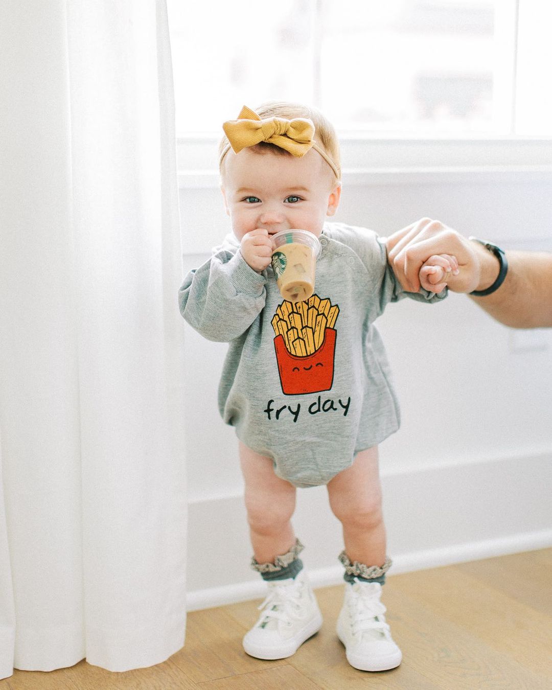 FRY DAY French Fries Bodysuit in Grey