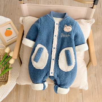 BEAR Baby Fleece Lovely Quilted Romper