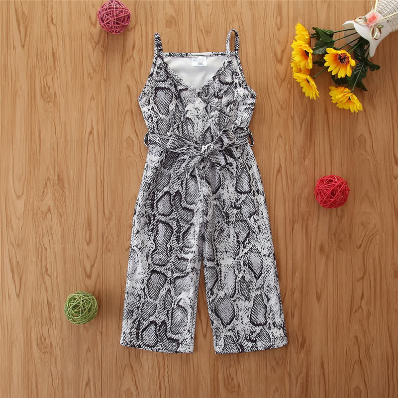 Toddler Girls Retro Snake Jumpsuit