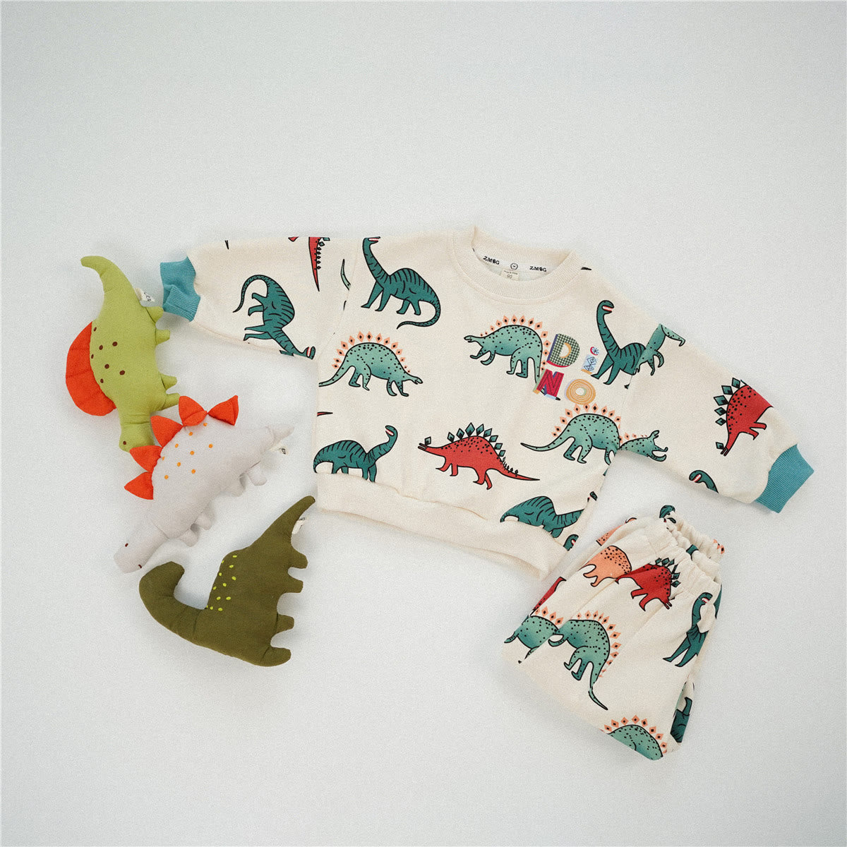 DINO Toddler Beige Dinosaur 2 Pieces Set