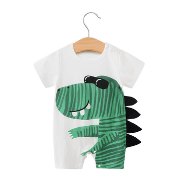 Baby Striped Dino Newborn Romper