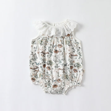 Baby Bunny Flower Lace Collar Bodysuit