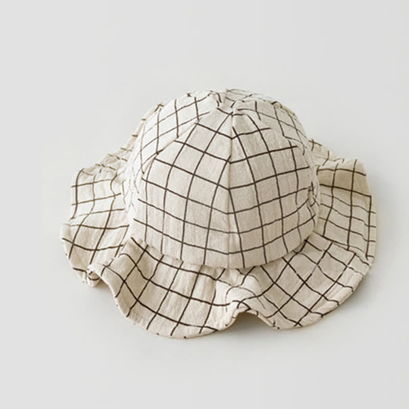 Baby Plaid Dot Bucket Hat