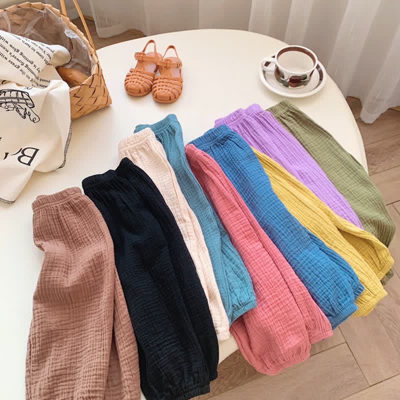 Toddler Solid Color Versatile Pants