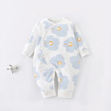 Baby Flower Crew Neck Thicken Romper