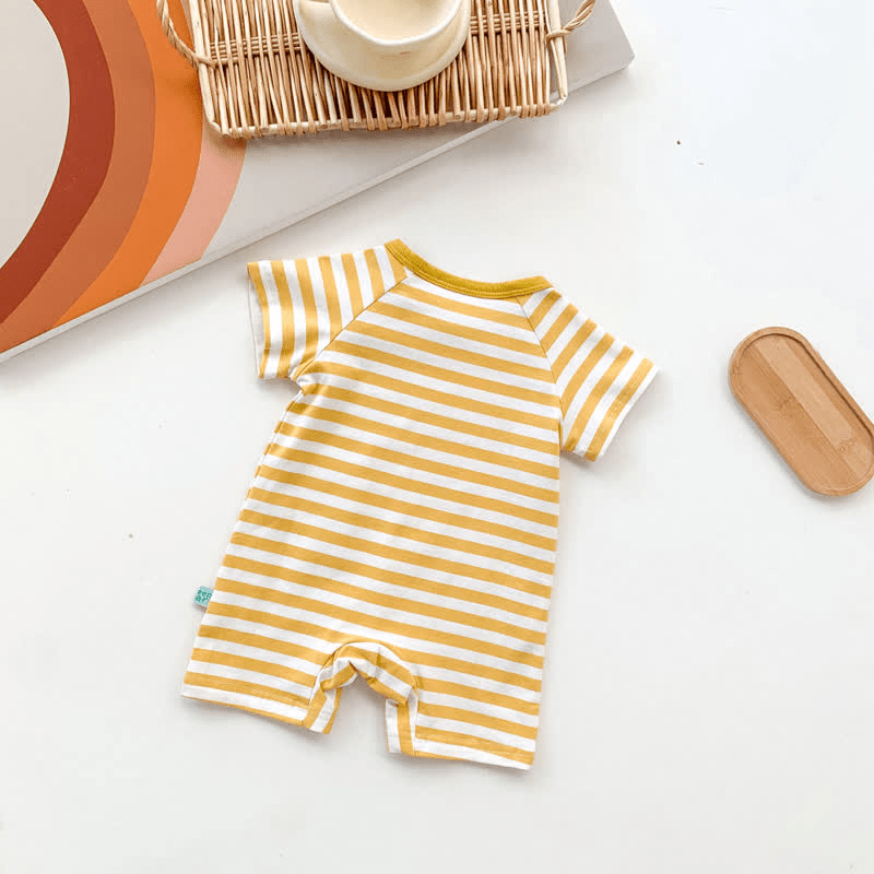 HAPPY SMILE Baby Striped Newborn Romper