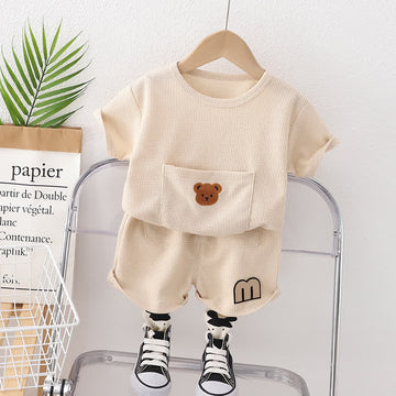 M Toddler Bear Tee and Shorts Set