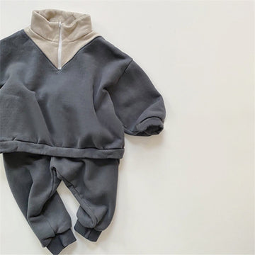 Toddler High Collar Sweatsuit 2 Pieces Set