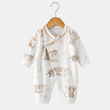 Baby Kimono Animal Zoo Pajamas Romper