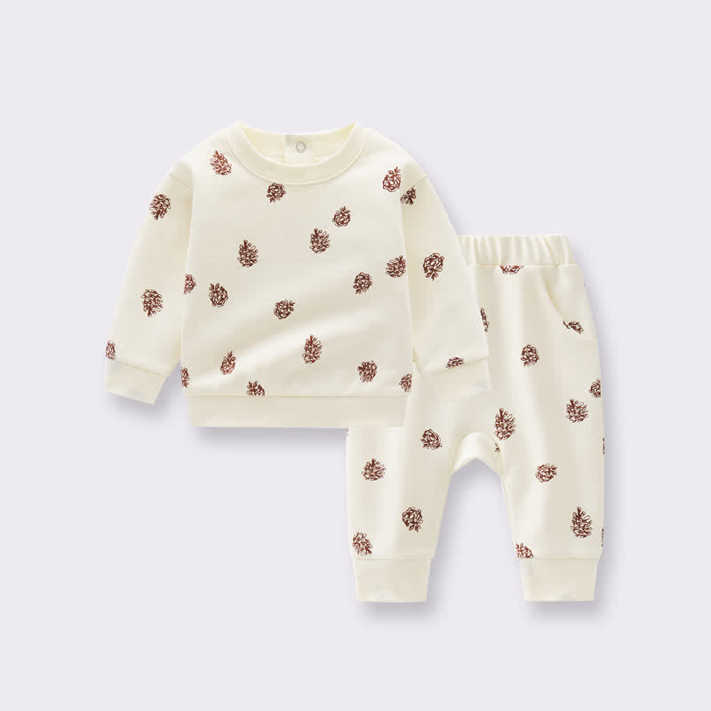 Toddler Pine Cones Sweatshirt and Pants Set