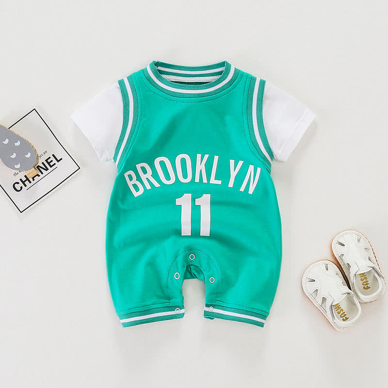 BROOKLYN Baby Color Block Romper