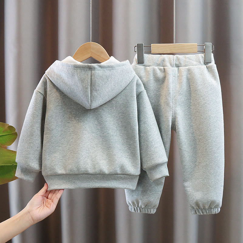 Toddler Crocodile Grey Sweatsuit 2 Pieces Set