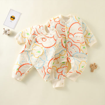 Baby Unisex Animal Crew Neck Romper