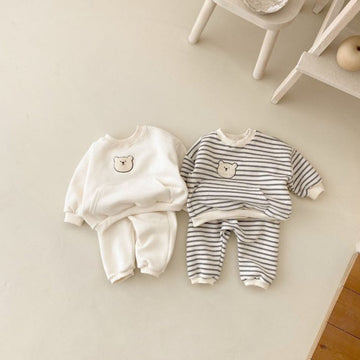 Baby Bear Striped Pocket 2 Pieces Set