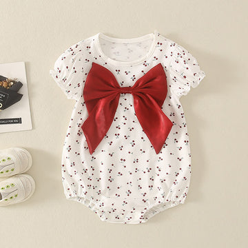 Baby Cherry Bowknot Bodysuit