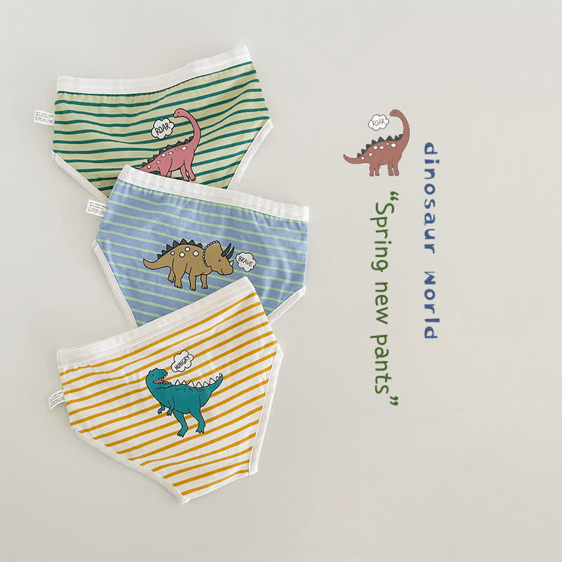 3 Pcs Toddler Boy Dinosaur Panties