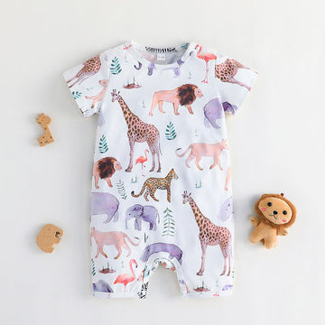 Baby Lovely Animal Crew Neck Romper