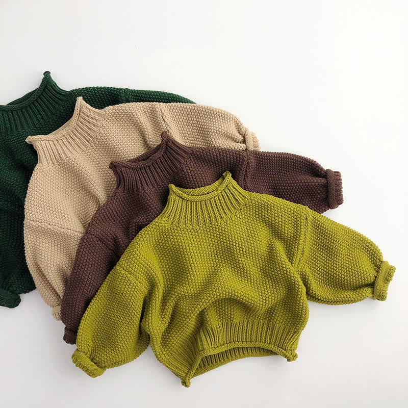 Toddler Boy Retro Turtleneck Sweater