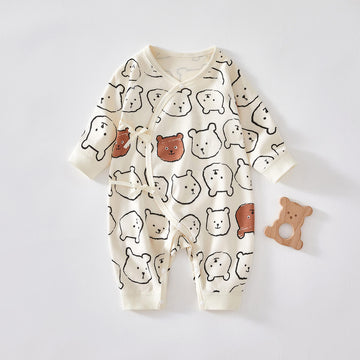 Baby Newborn Bear Kimono Romper