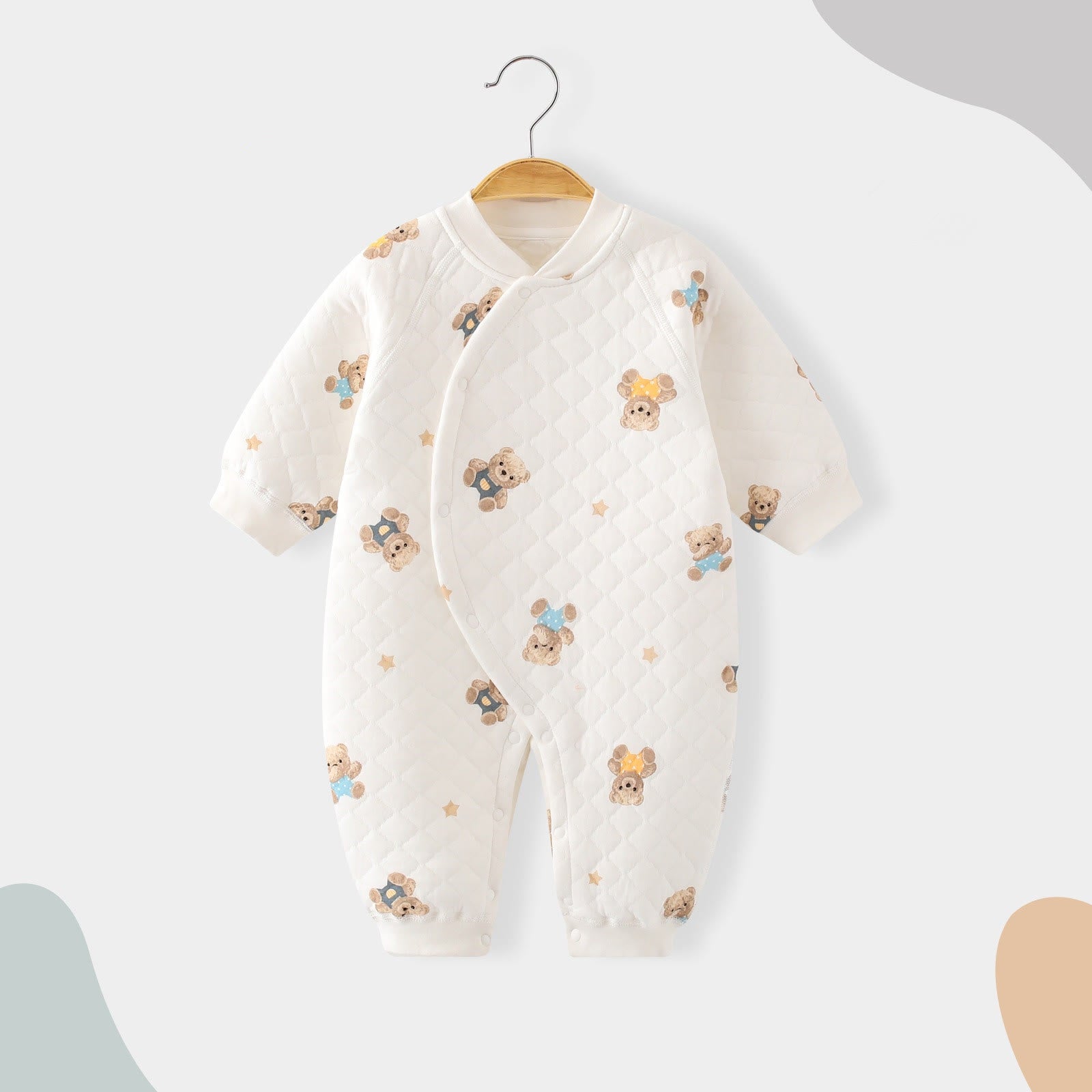 Baby Cartoon Bear Warm Romper